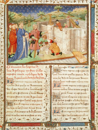 Ms 1015 fol.1 Illusztráció: A Kings and Princes kormánya alkotó: French School