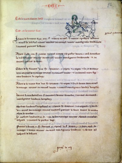 Ms 1175 f.92 St. Martin köpenyét vágva, Vieil Rentier dAudenarde, 1291-1302 alkotó: French School