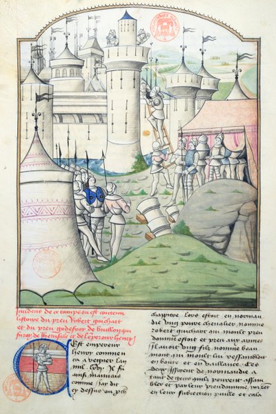Ms 1560 Jeruzsálem elfoglalása 1099-ben Godfrey de Bouillon és a keresztesek által az első keresztes hadjárat során, miniatűr a Fleur des Histoires-ból alkotó: French School
