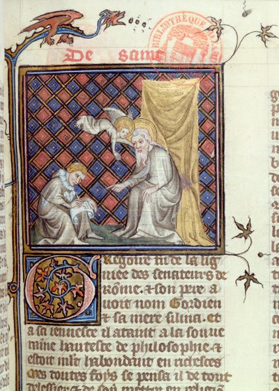 Ms 1729 Gregory, Jacques de Voragine Aranyszentek legendájából, 1370 körül alkotó: French School