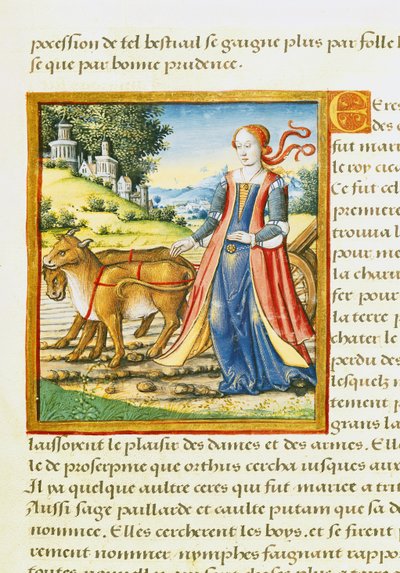 Ms 17 Ceres, a Híres nők életéből, 1505 körül alkotó: French School
