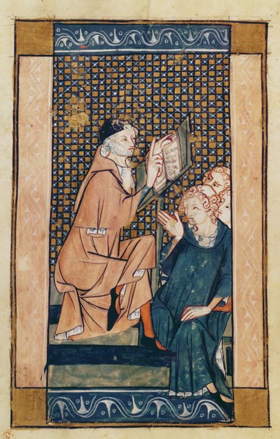 Ms 2030 fol.1v Henri de Mondeville (c.1260-c.1320) tanít, a La Chirurgie de Maitre Henri de Mondeville-től alkotó: French School