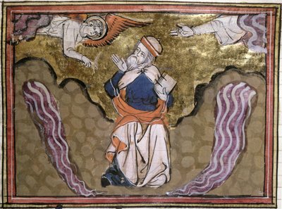 Ms 21 Ezékiel próféta, miniatűr a Biblia történetéből alkotó: French School