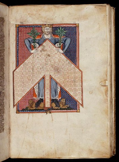 Ms. 262, f.71r: Rokonság fája Gratianus Decretumjából, 1300 körül (vellum) alkotó: French School