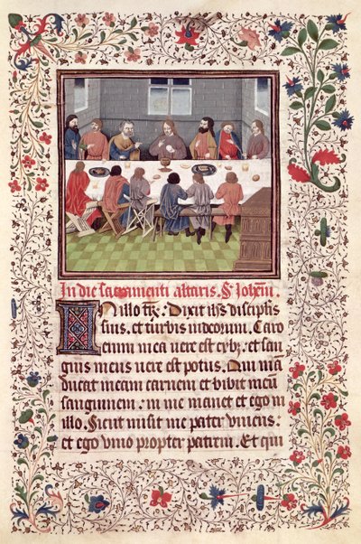 Ms 370 fol.184 Az utolsó vacsora alkotó: French School