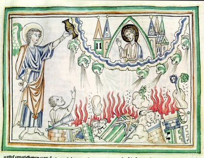 Ms 422 fol.77 The Destruction of Babylon alkotó: French School