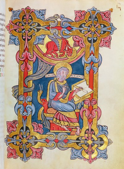 Ms 479 fol.33 St. Luke, The Gospels of the Abbaye de Cysoing alkotó: French School