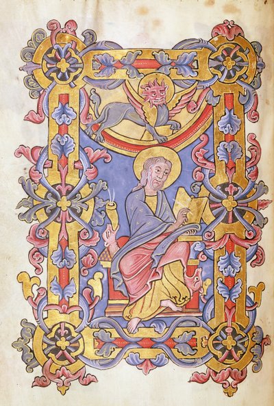 Ms 479 fol.53 St. Mark, The Gospels of the Abbaye de Cysoing alkotó: French School