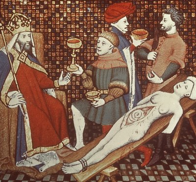 Ms 5193 f.290v Nero, aki az anyját boncolgatja, a The Cases of Men Jean Sans Peur-kiadásából, amelyet Giovanni Boccaccio (1313-75) illusztrált, 1410 körül alkotó: French School