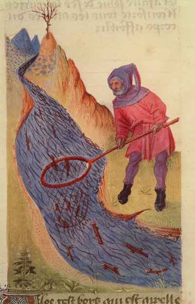 Ms 59 fol.3r Fisherman, Grand Herbiertől alkotó: French School