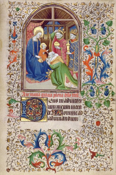 Ms 66 f.52r A mágusok imádása, Amiens alkotó: French School