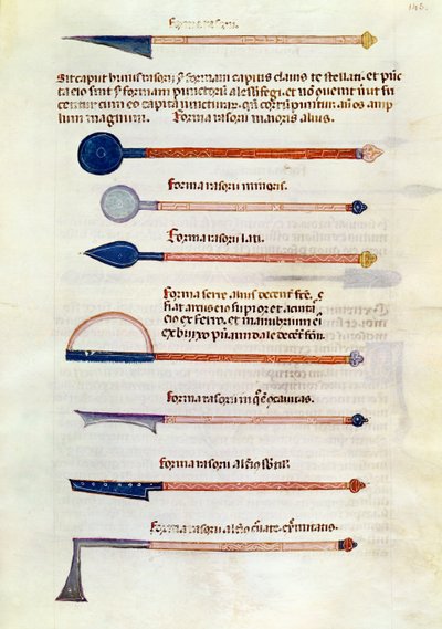 Ms 89 Ter fol.115 Sebészeti műszerek Abul Qasim Kalaf ibn al-Abbas al Zahrawi (Albukázis) értekezéséből alkotó: French School