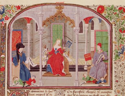 Ms 927 Fol.71v Az igazságosság elmélete, Arisztotelész (Kr. e. 384-322) etikából, politikából és gazdaságtanból alkotó: French School