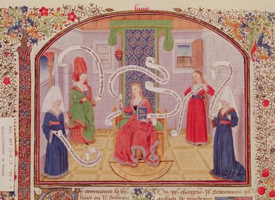 Ms 927 Fol.93v Az intellektuális erények elmélete, Arisztotelész (Kr.e. 384-322) etikából, politikából és gazdaságtanból alkotó: French School