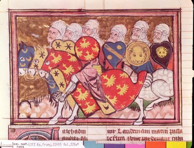 Ms Fr 22495 Fol.229 Saladins Army, Le Roman de Godefroi de Bouillon, 1337 alkotó: French School
