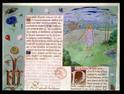 Ms Fr 9197 fol.187 Pan, Livre des Echecs Damour alkotó: French School