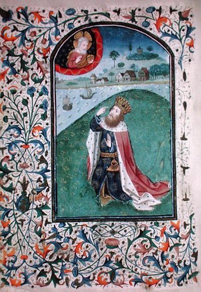 Ms Gen 288 f.131v Vision, c.1460 (vellum) alkotó: French School