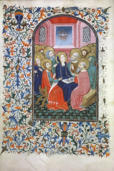 Ms Gen 288 f.23v Pünkösd, 1460 körül alkotó: French School