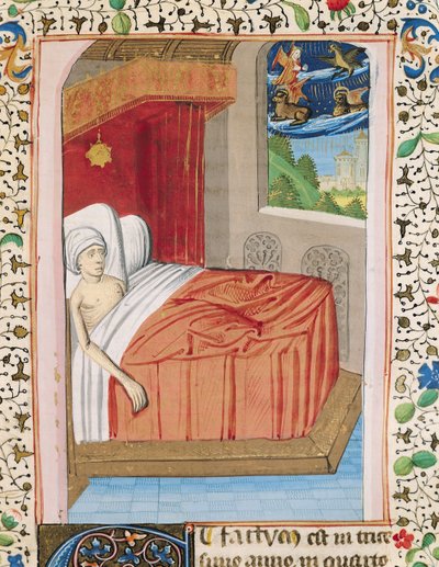 Ms H 7 fol.76r Ezékiel látomása, Jean XXII. Bibliájából alkotó: French School