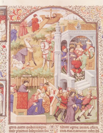 Ms Lat 17294 Fol.515v Jelenetek Nagy Szent Jakab életéből (44) Bedford hercegének breviáriumából, 1424-35 alkotó: French School