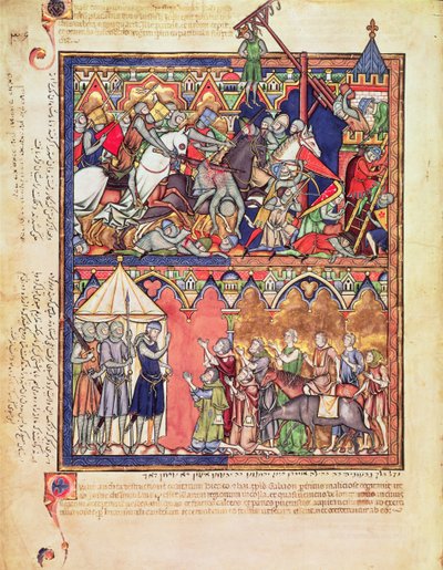 Ms M 638 f.10v Joshua, a Morgan Picture Bible-ből, 1244-54 körül alkotó: French School