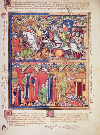 Ms M 638 fol.10r Joshua, a Morgan Picture Bible-ből, 1244-54 körül alkotó: French School
