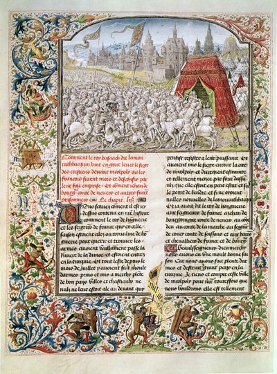 Ms t.4 fol.230 Nicopolis csata 1396-ban, a breslaui kézirat fakszimile, a Froissarts Chronicle, 1472 alkotó: French School