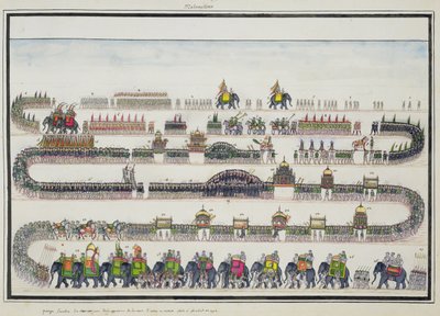 Muharram Ceremony, Faizabad, 1772, The Gentil Album, 1774-ben megjelent alkotó: French School