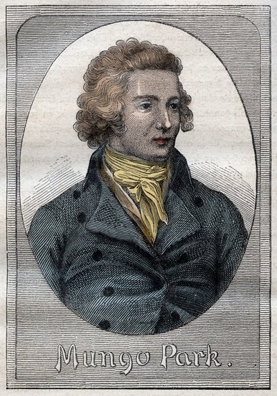 Mungo Park, skót felfedező - Mungo Park portréja (1771-1806), skót felfedező - illusztráció a „18. századi nagy tengerészek” című filmből alkotó: French School