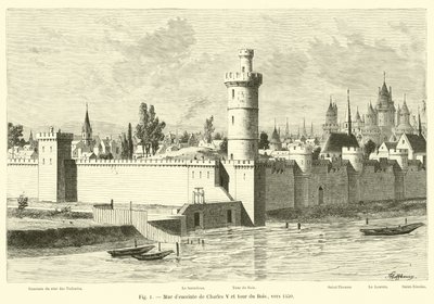 V. Károly fala és a Bois-torony, 1450 körül alkotó: French School