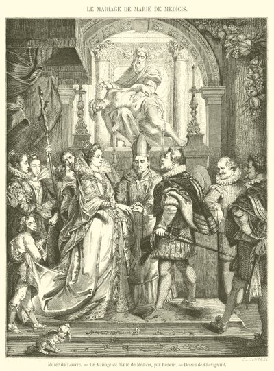 Louvre Múzeum, Marie de Medici házassága (metszet) alkotó: French School