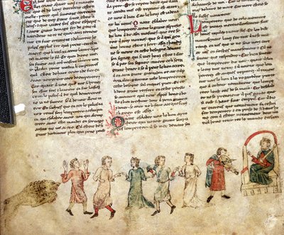Zene és tánc Artúr király udvarában (az ő jelenlétében). alkotó: French School