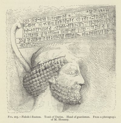 Naksh-i-Rustem, Darius sírja, a gárdista feje alkotó: French School