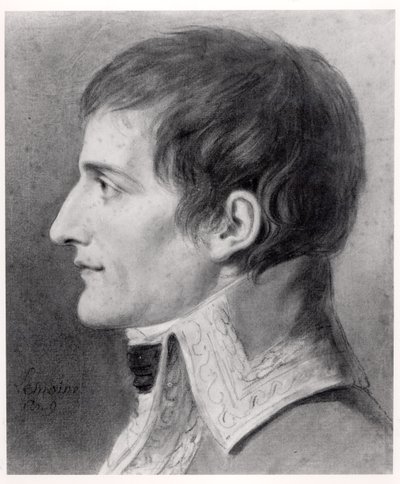 Napóleon Bonaparte (1769-1821) Első konzul (faszén papíron) alkotó: French School