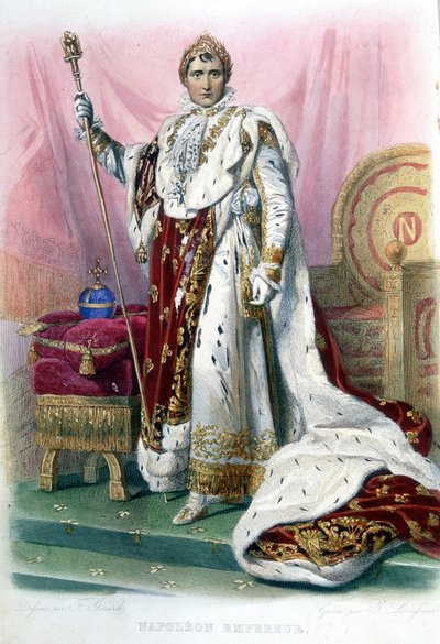 I. Napóleon Sacre jelmezében - ""Francia Plutarch""-ban" alkotó: French School