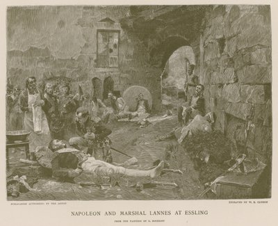 Napóleon és Lannes marsall Esslingben alkotó: French School