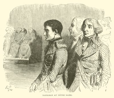 Napóleon a Notre Dame-ban (metszet) alkotó: French School