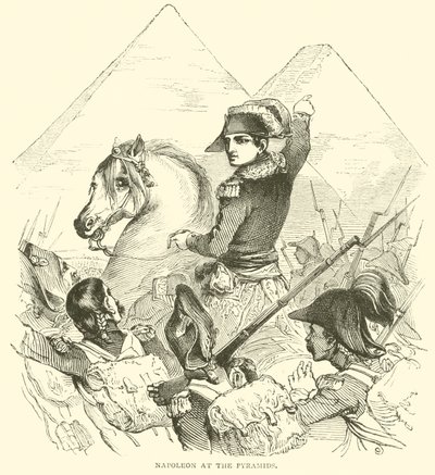 Napóleon a piramisoknál (metszet) alkotó: French School