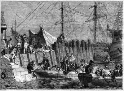 Napóleoni háborúk – Az angol hadsereg elhagyja Walcheren szigetét 1809 – Az angolok elhagyják Walcheren szigetét Hollandiában 1809-ben – Adolphe Thiers „A birodalom története a konzulátus történetét követve” című művében – 1879 – magángyűjtemény alkotó: French School