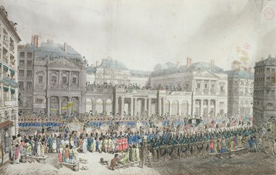 Napóleon koronázási körmenete az államtanács előtt, 1804. december 2 alkotó: French School