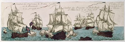 A francia és az angol flották közötti haditengerészet az 1778-as amerikai forradalom idején alkotó: French School