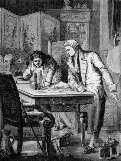 Nicholson és Carlisle, Londonban, a vizet lebontja a volta halom (Alessandro (Alexandre) Volta halom), május 2. alkotó: French School