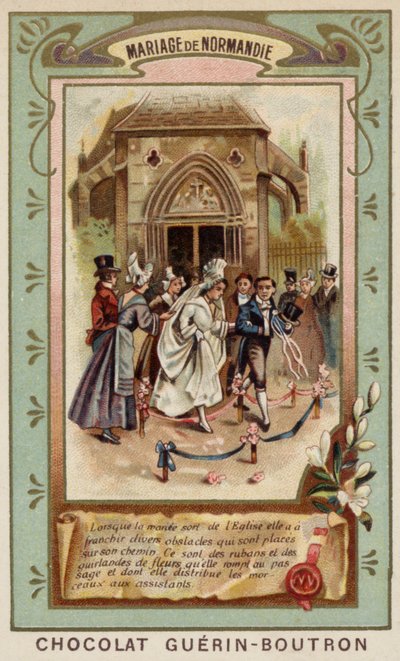 Normandiai esküvő (chromolitho) alkotó: French School