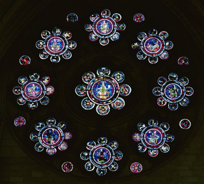 Északi rózsa ablak alkotó: French School