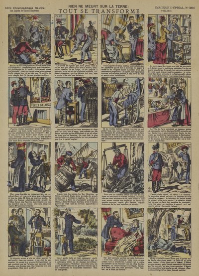 A Földön semmi sem hal meg. Minden átalakul (színes litho) alkotó: French School