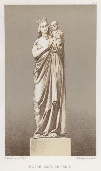 Notre Dame de Paris (színes litho) alkotó: French School