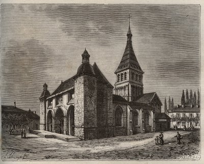 Notre Dame de Wassy - Haute-Marne a Champagne-Ardenne régióban - metszet a „La France illustrée: földrajz, történelem, statisztikai igazgatás” könyvében V.-A. Malátabarna. 1884 alkotó: French School