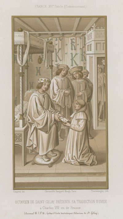 Octavian de Saint Gelais bemutatja Ovidius-fordítását alkotó: French School