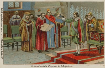 Oliver Cromwell letette az esküt Anglia, Skócia és Írország Lord Protectorjaként, 1653 alkotó: French School