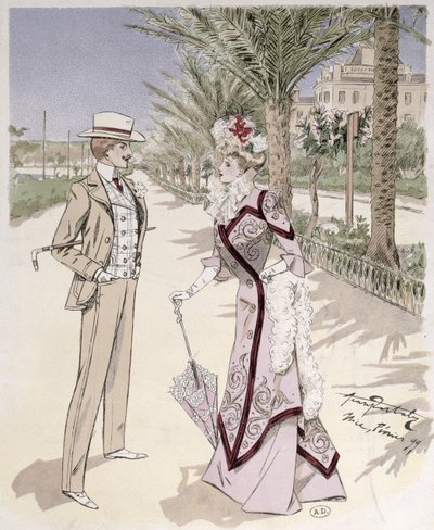 A Promenade des Anglais-n, Nizza, 1899. február alkotó: French School